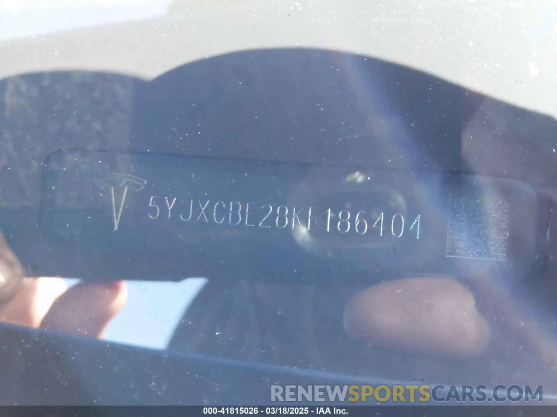 19 fotografías del automóvil dañado 5YJXCBE28KF186404 TESLA MODEL X 2019