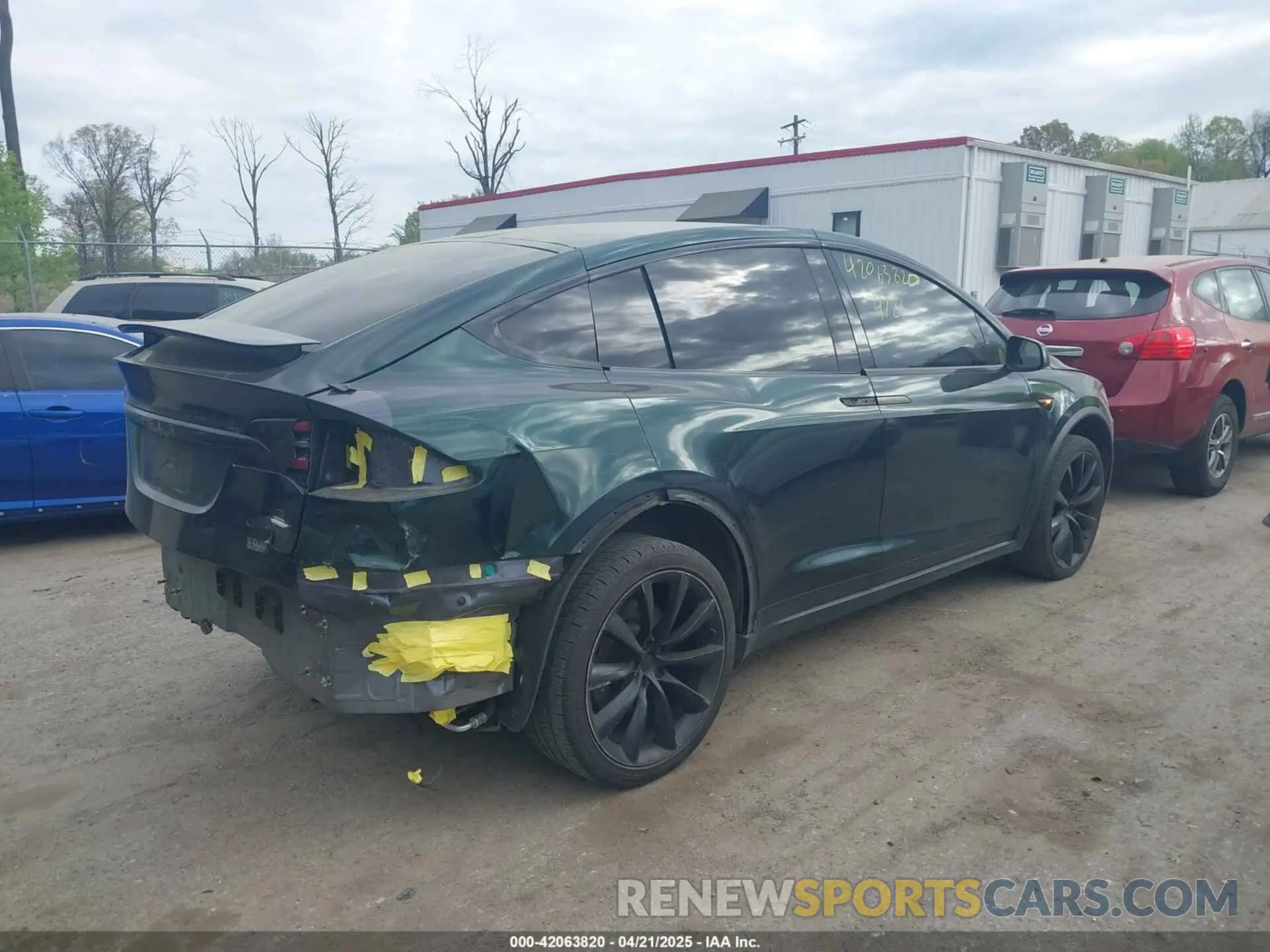 4 fotografías del automóvil dañado 5YJXCBE28KF192171 TESLA MODEL X 2019