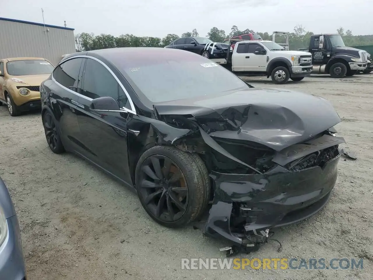 4 fotografías del automóvil dañado 5YJXCBE29KF160569 TESLA MODEL X 2019
