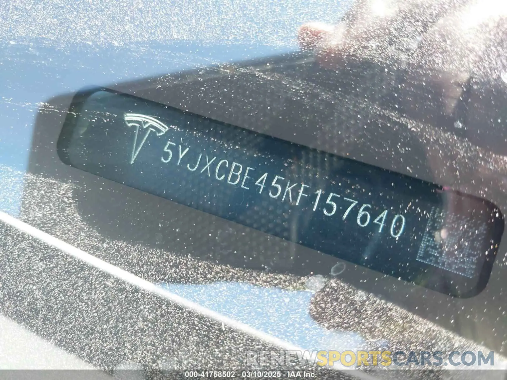9 fotografías del automóvil dañado 5YJXCBE45KF157640 TESLA MODEL X 2019
