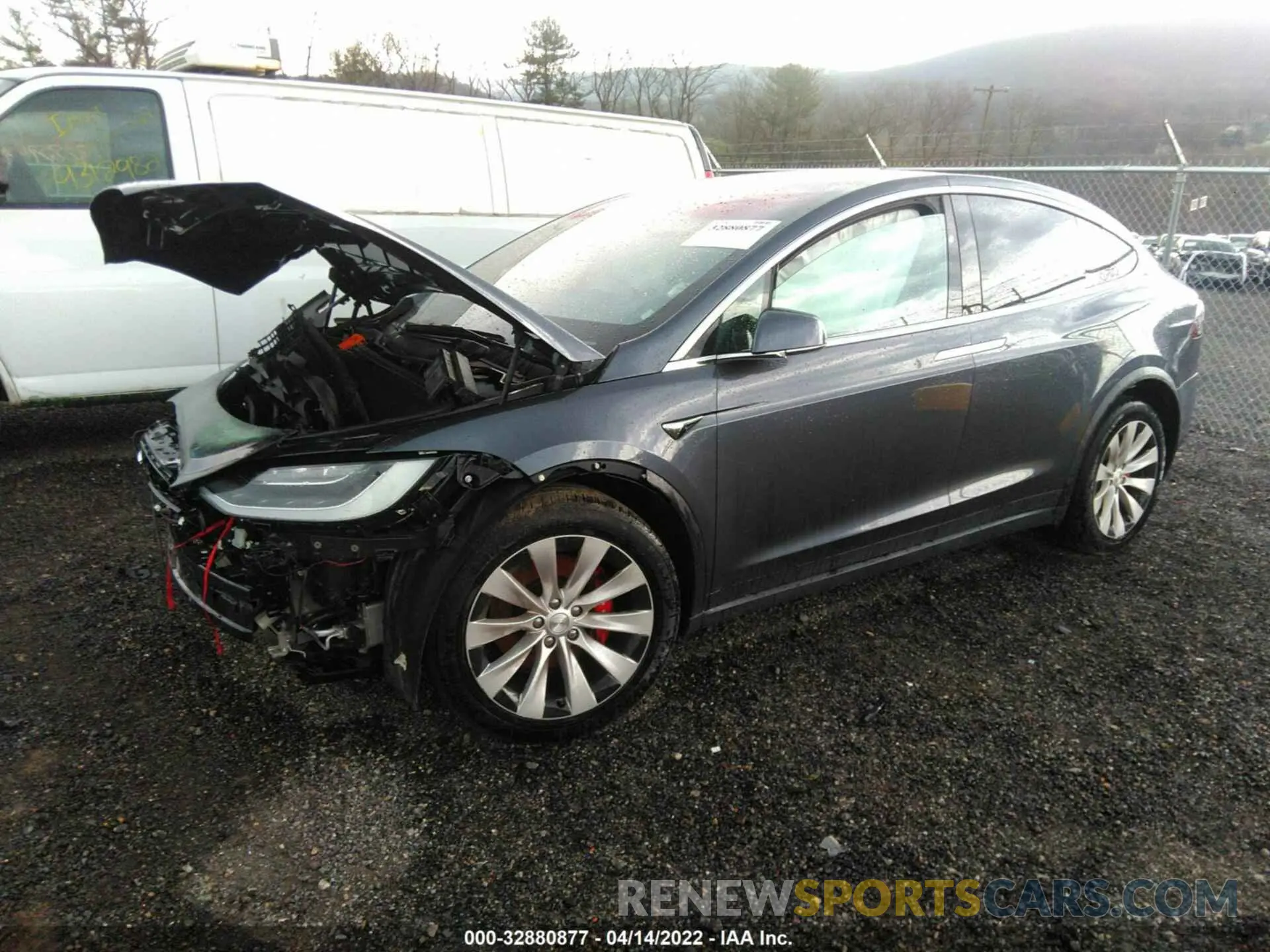 2 fotografías del automóvil dañado 5YJXCBE47KF185388 TESLA MODEL X 2019