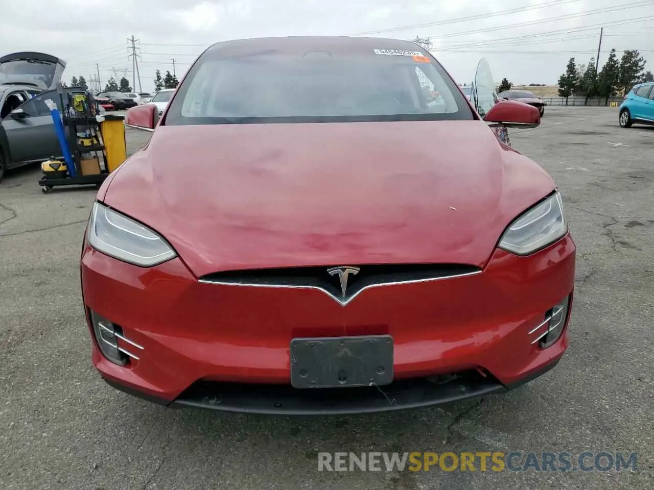 5 fotografías del automóvil dañado 5YJXCDE20KF180186 TESLA MODEL X 2019