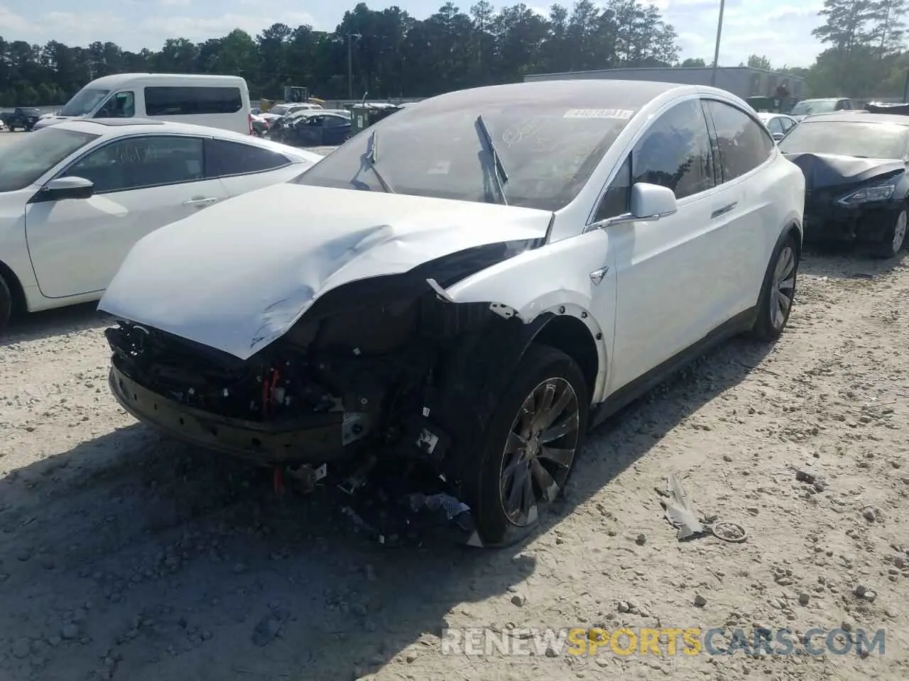 2 fotografías del automóvil dañado 5YJXCDE20KF185730 TESLA MODEL X 2019