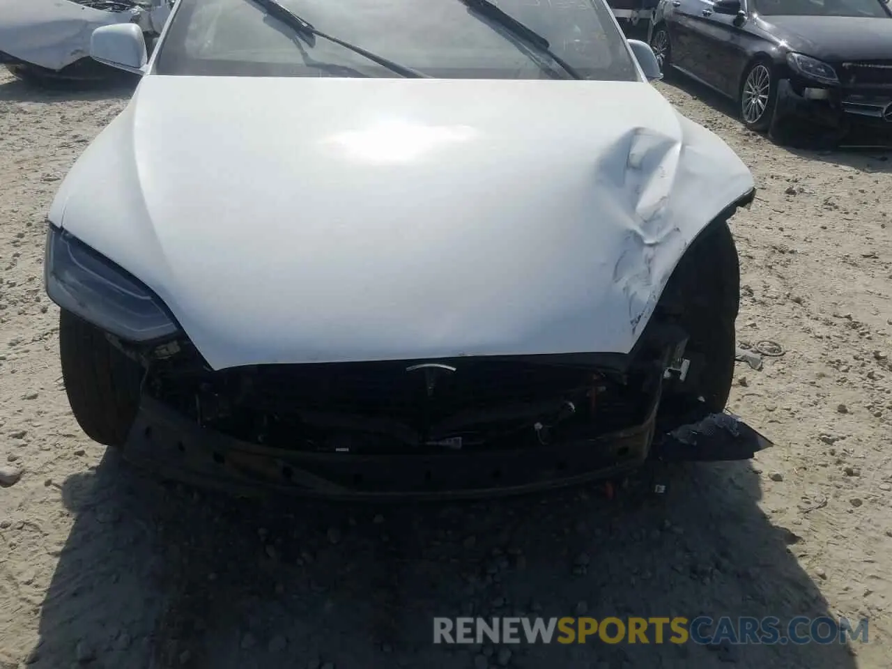 7 fotografías del automóvil dañado 5YJXCDE20KF185730 TESLA MODEL X 2019