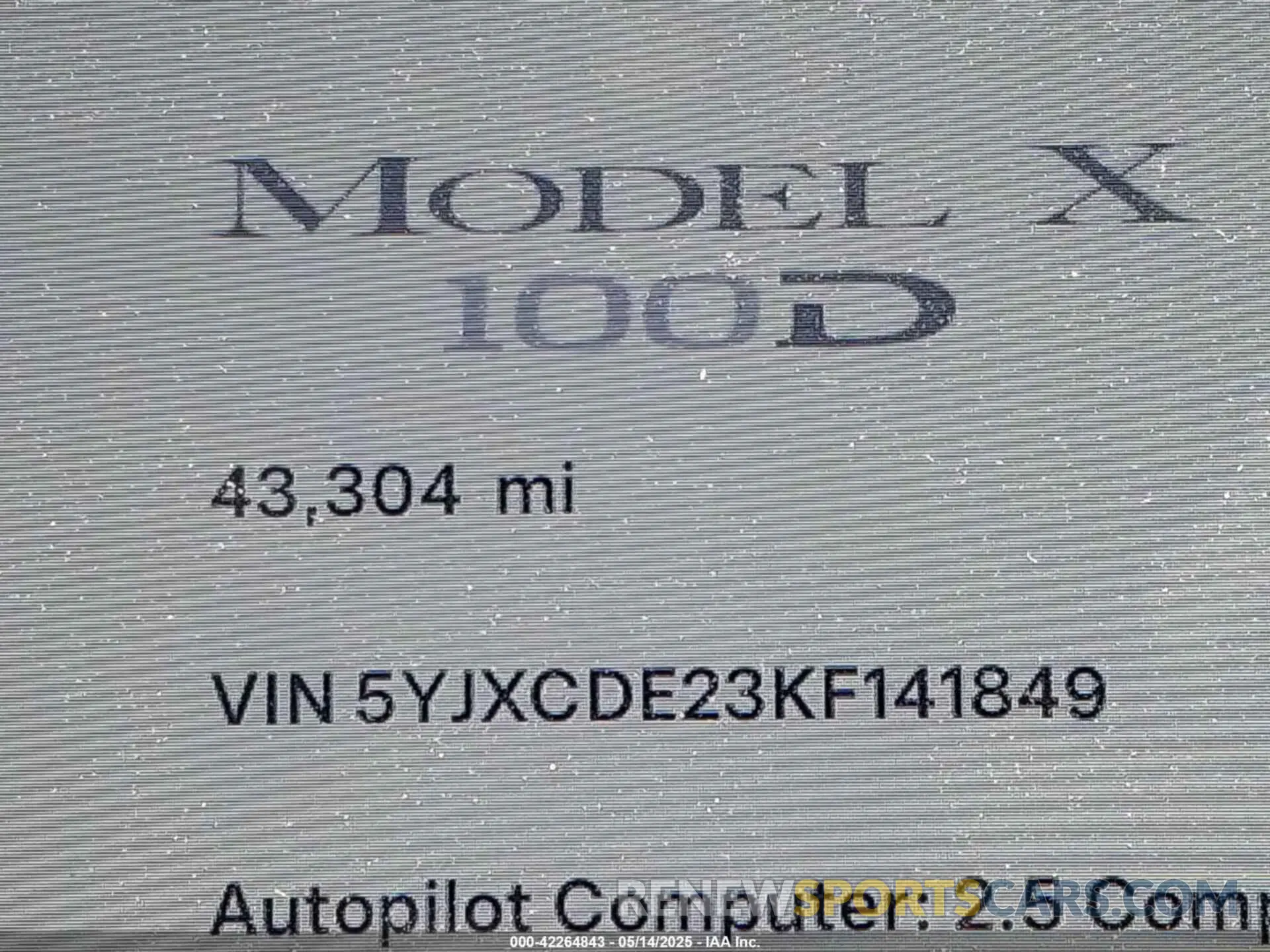 15 fotografías del automóvil dañado 5YJXCDE23KF141849 TESLA MODEL X 2019