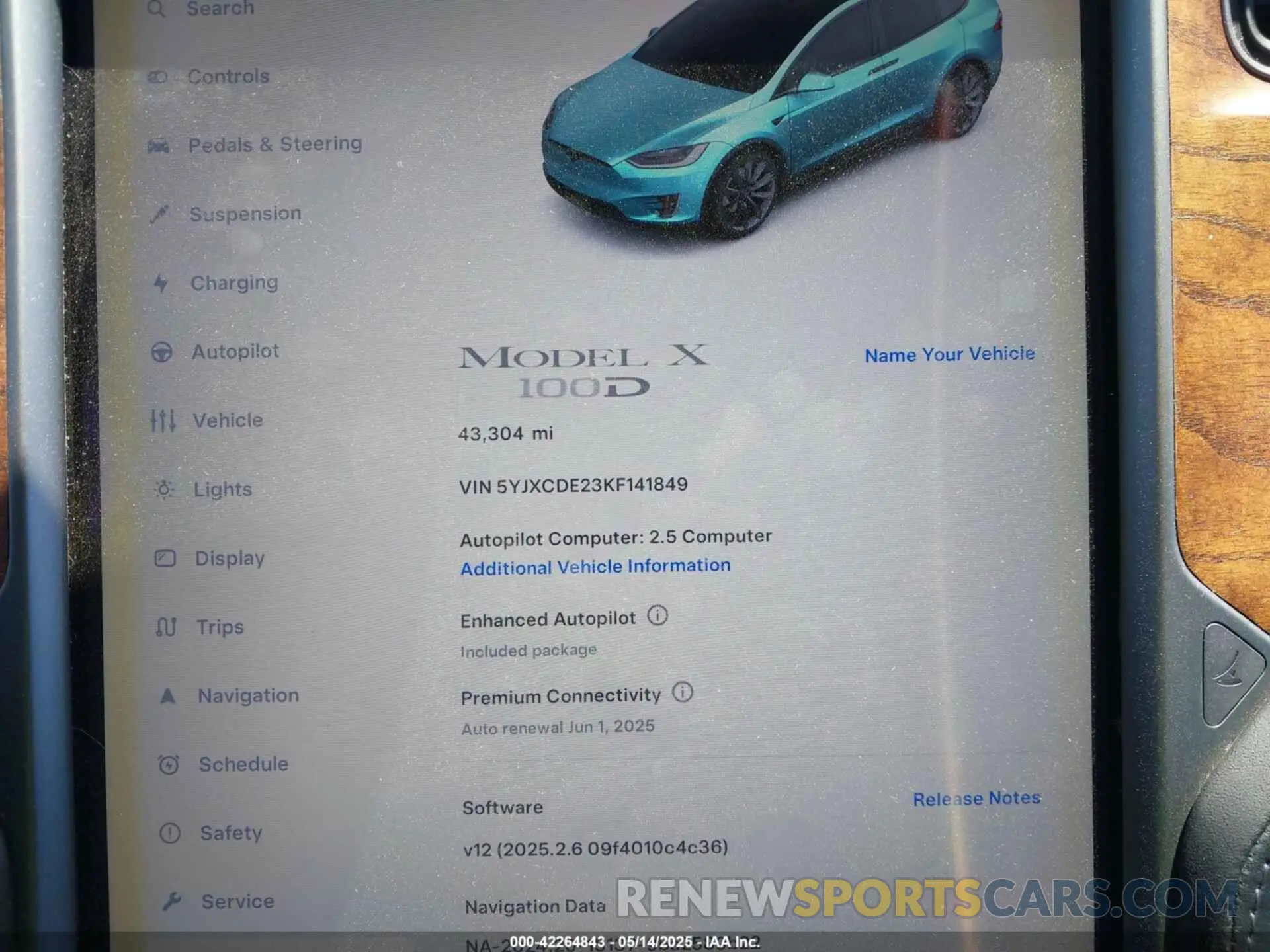 7 fotografías del automóvil dañado 5YJXCDE23KF141849 TESLA MODEL X 2019