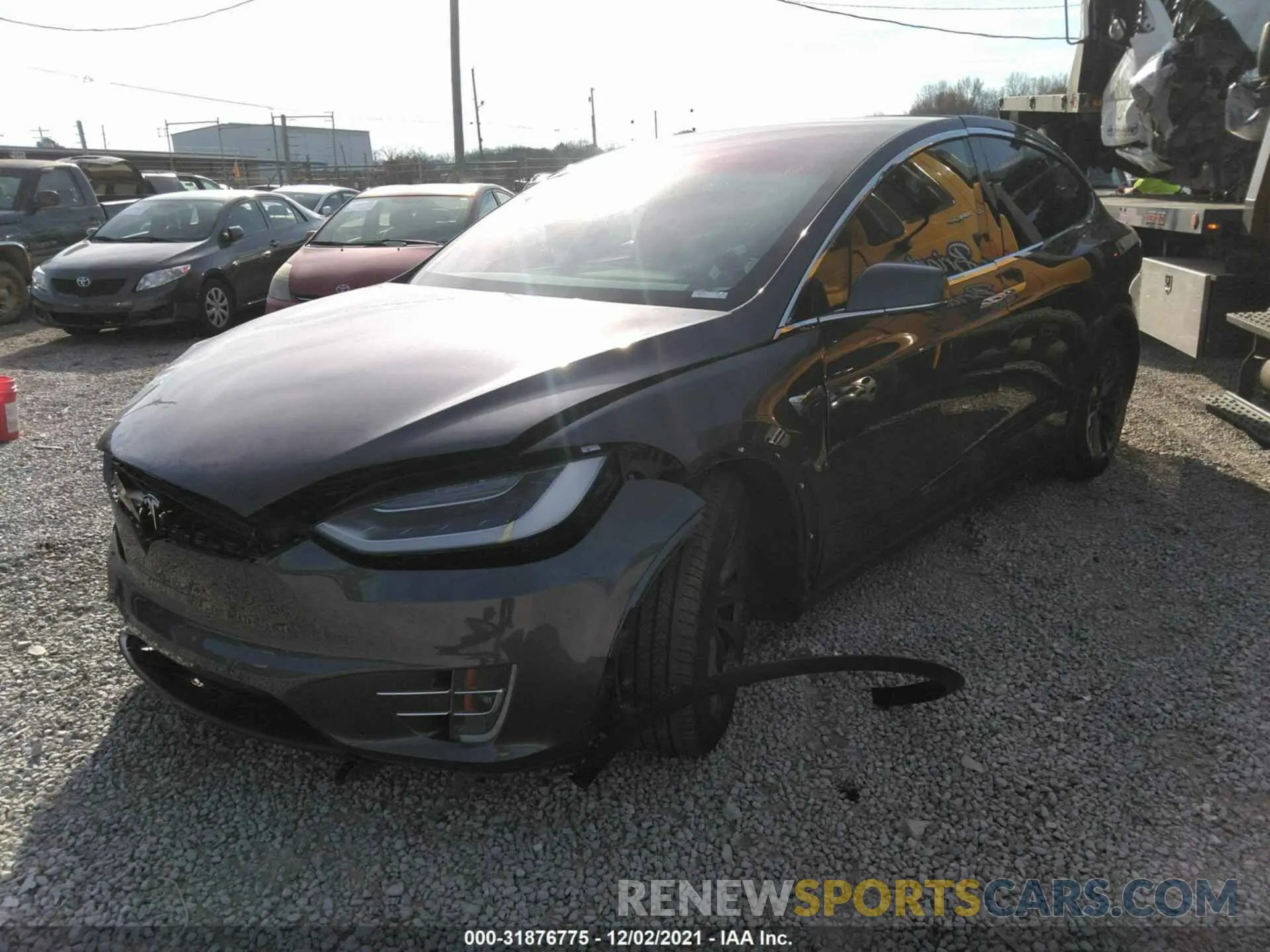 2 fotografías del automóvil dañado 5YJXCDE23KF147201 TESLA MODEL X 2019