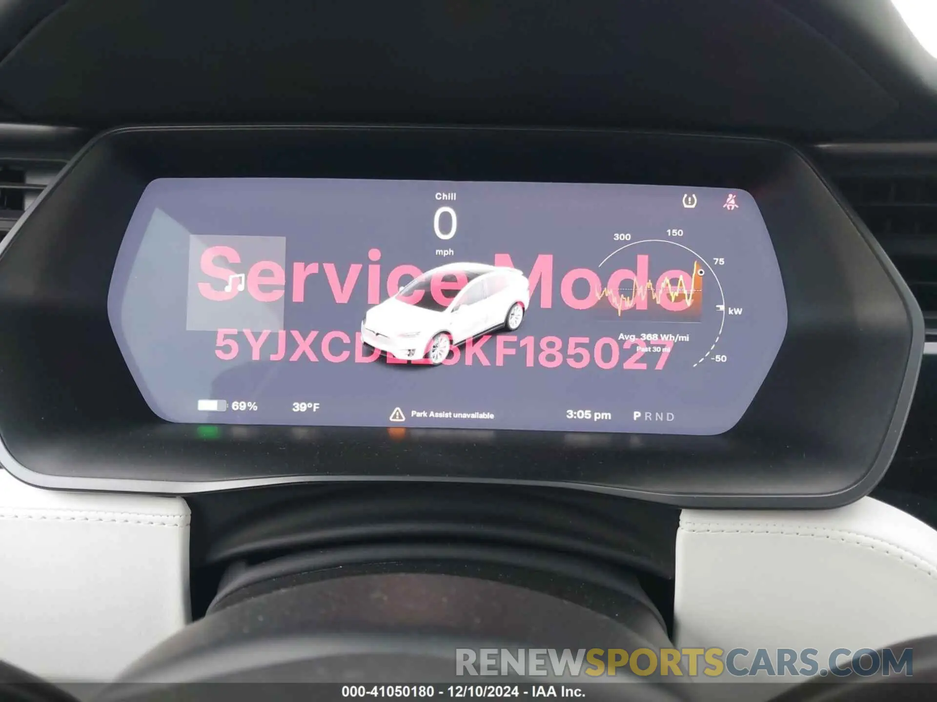 7 fotografías del automóvil dañado 5YJXCDE25KF185027 TESLA MODEL X 2019