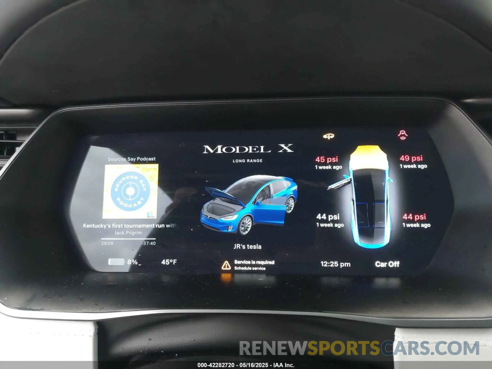 19 fotografías del automóvil dañado 5YJXCDE25KF196870 TESLA MODEL X 2019