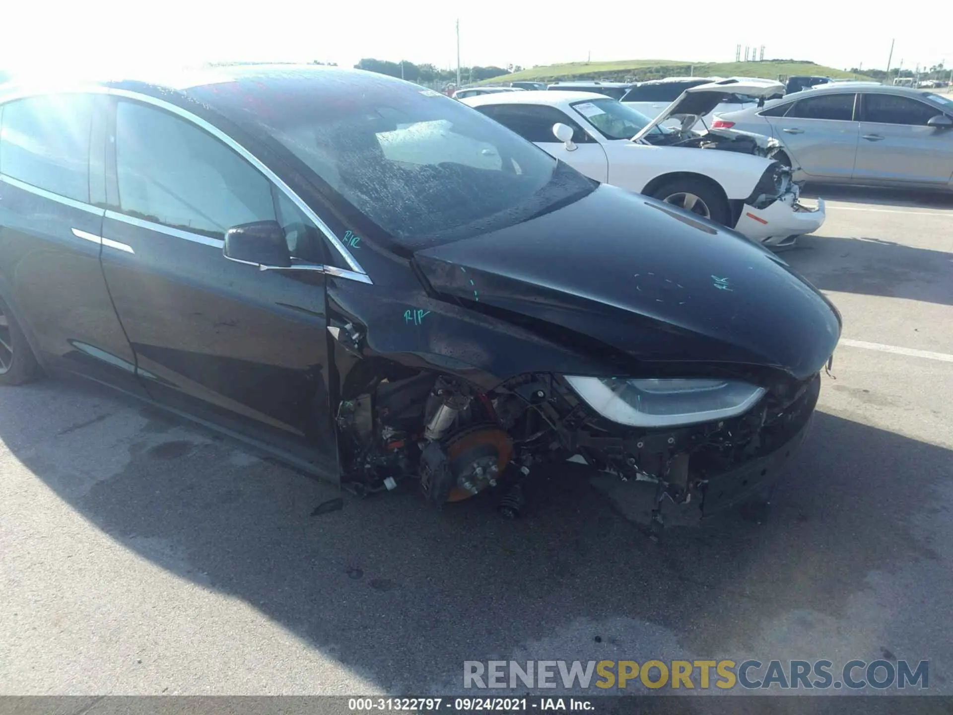 6 fotografías del automóvil dañado 5YJXCDE26KF187790 TESLA MODEL X 2019