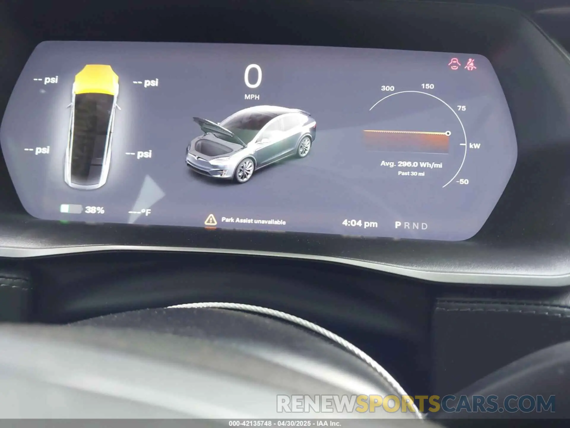 7 fotografías del automóvil dañado 5YJXCDE27KF204354 TESLA MODEL X 2019