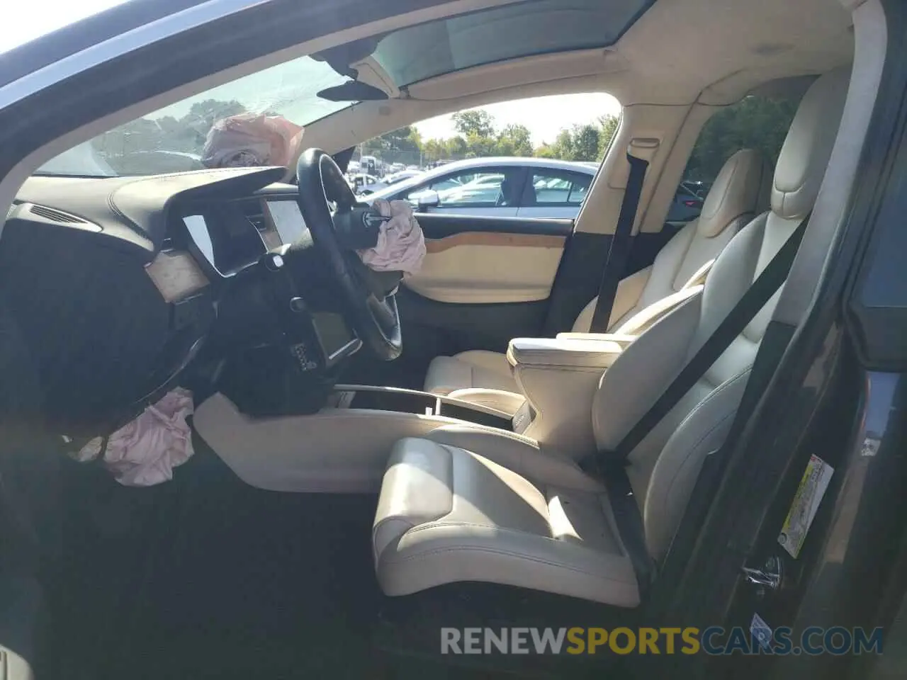 7 fotografías del automóvil dañado 5YJXCDE2XKF149446 TESLA MODEL X 2019