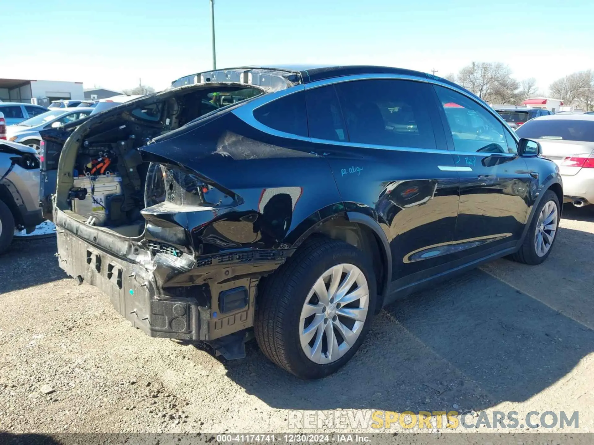 4 fotografías del automóvil dañado 5YJXCDE2XKF161371 TESLA MODEL X 2019