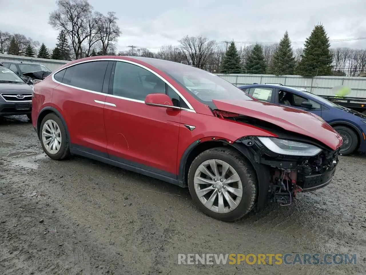 4 fotografías del automóvil dañado 5YJXCAE20LF248549 TESLA MODEL X 2020