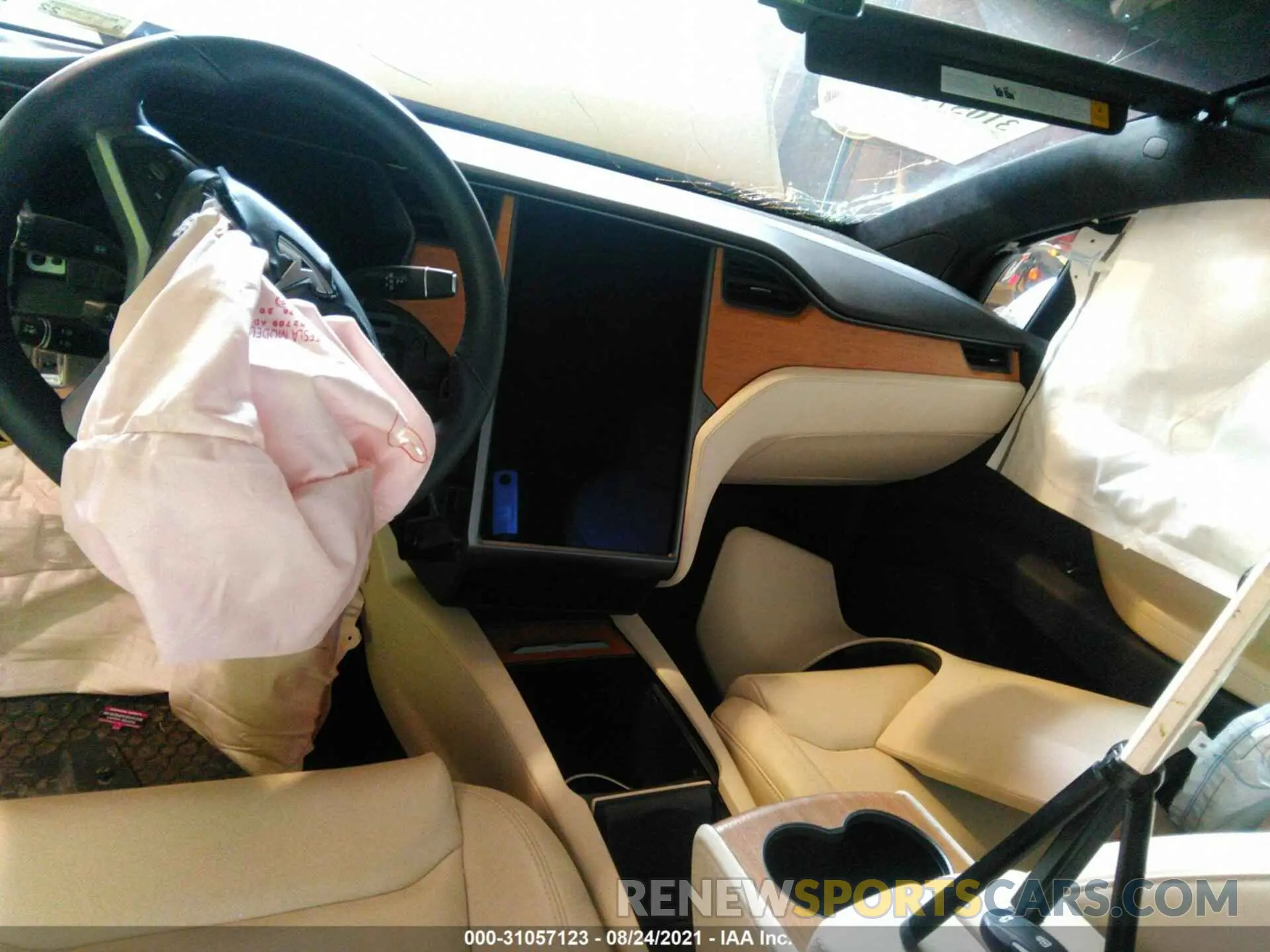 5 fotografías del automóvil dañado 5YJXCAE20LF301346 TESLA MODEL X 2020