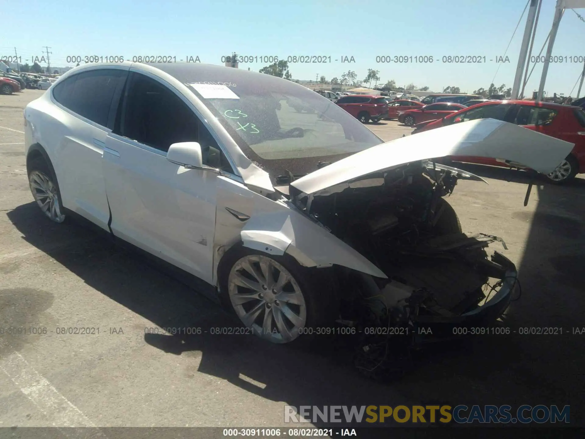 1 fotografías del automóvil dañado 5YJXCAE21LF235891 TESLA MODEL X 2020