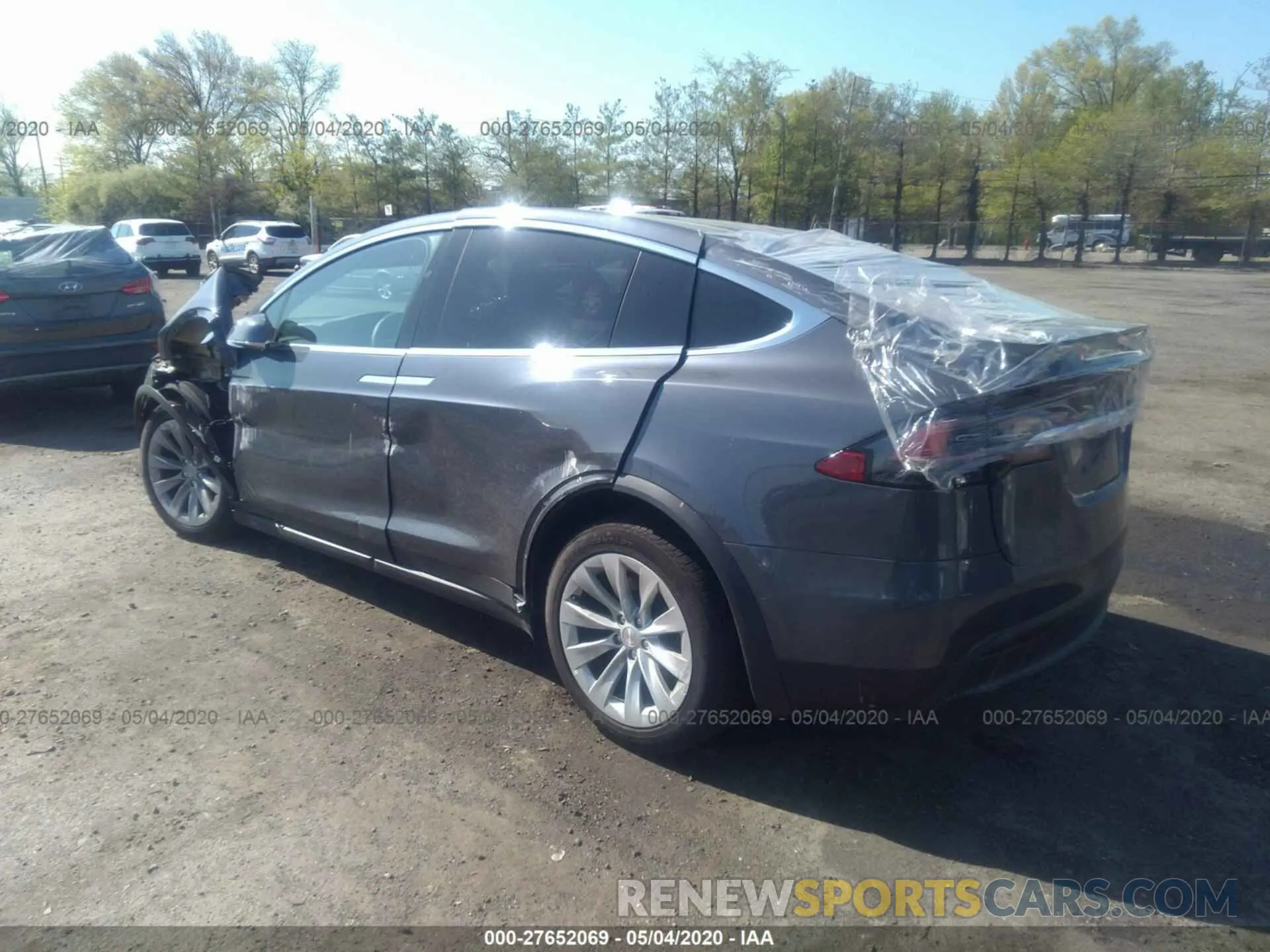 3 fotografías del automóvil dañado 5YJXCAE21LF243859 TESLA MODEL X 2020