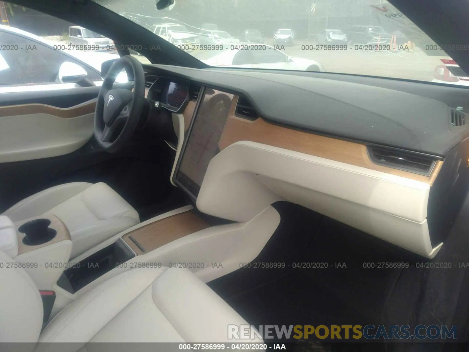 5 fotografías del automóvil dañado 5YJXCAE22LF246723 TESLA MODEL X 2020