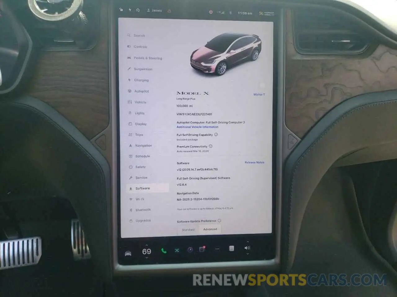 9 fotografías del automóvil dañado 5YJXCAE23LF237481 TESLA MODEL X 2020