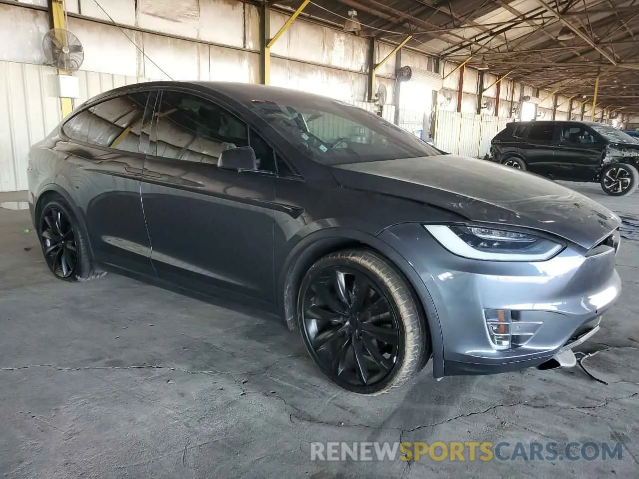 4 fotografías del automóvil dañado 5YJXCAE23LF282159 TESLA MODEL X 2020