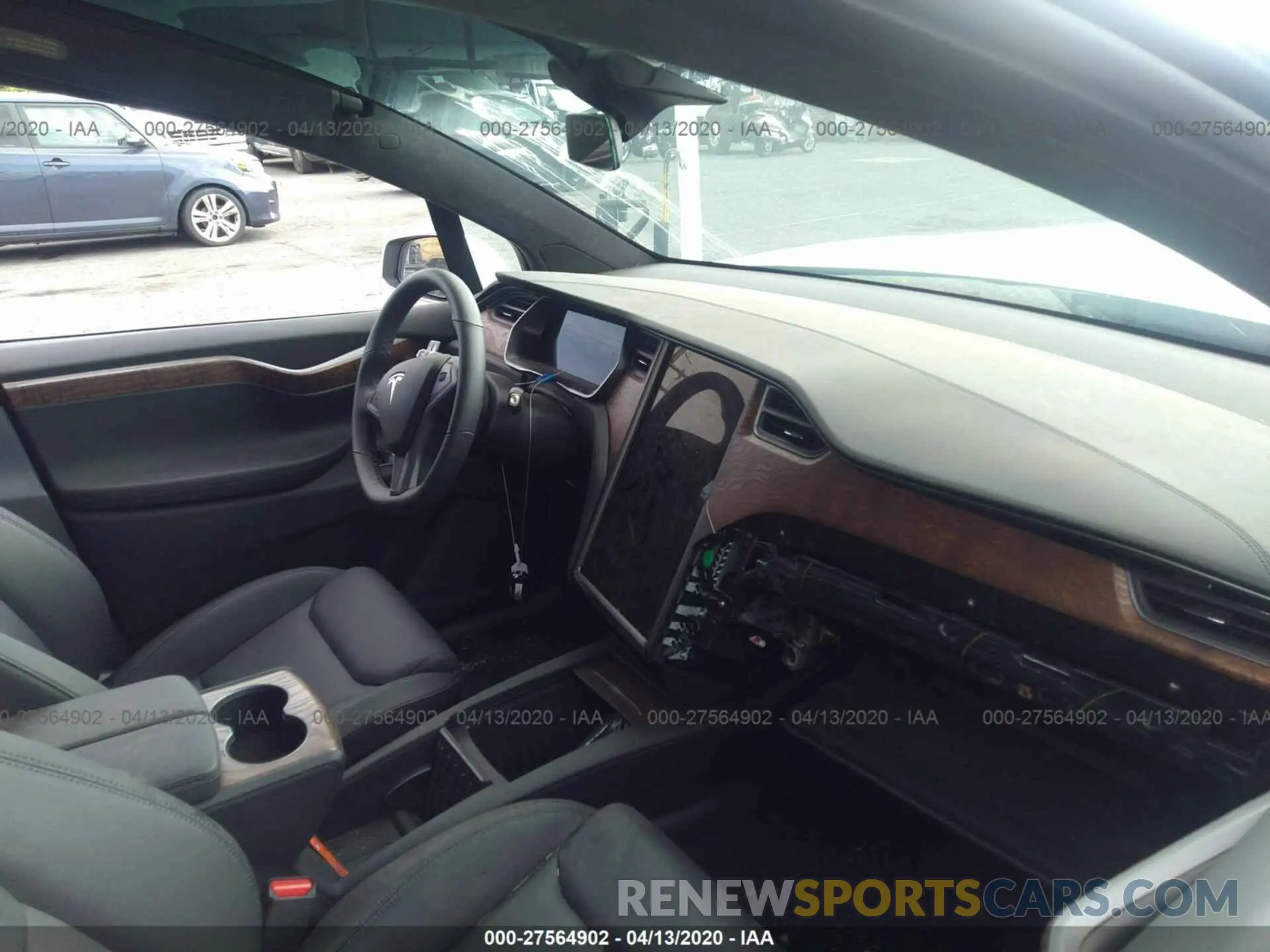 5 fotografías del automóvil dañado 5YJXCAE25LF234372 TESLA MODEL X 2020