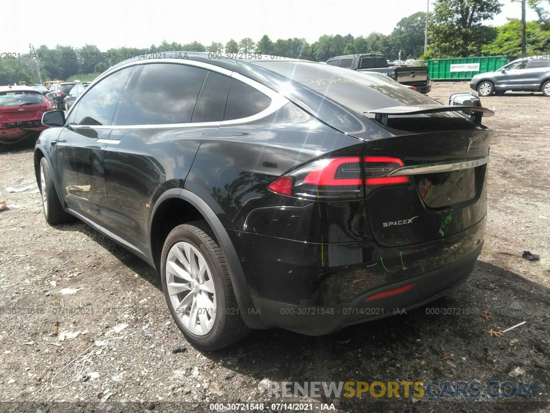 3 fotografías del automóvil dañado 5YJXCAE25LF271776 TESLA MODEL X 2020