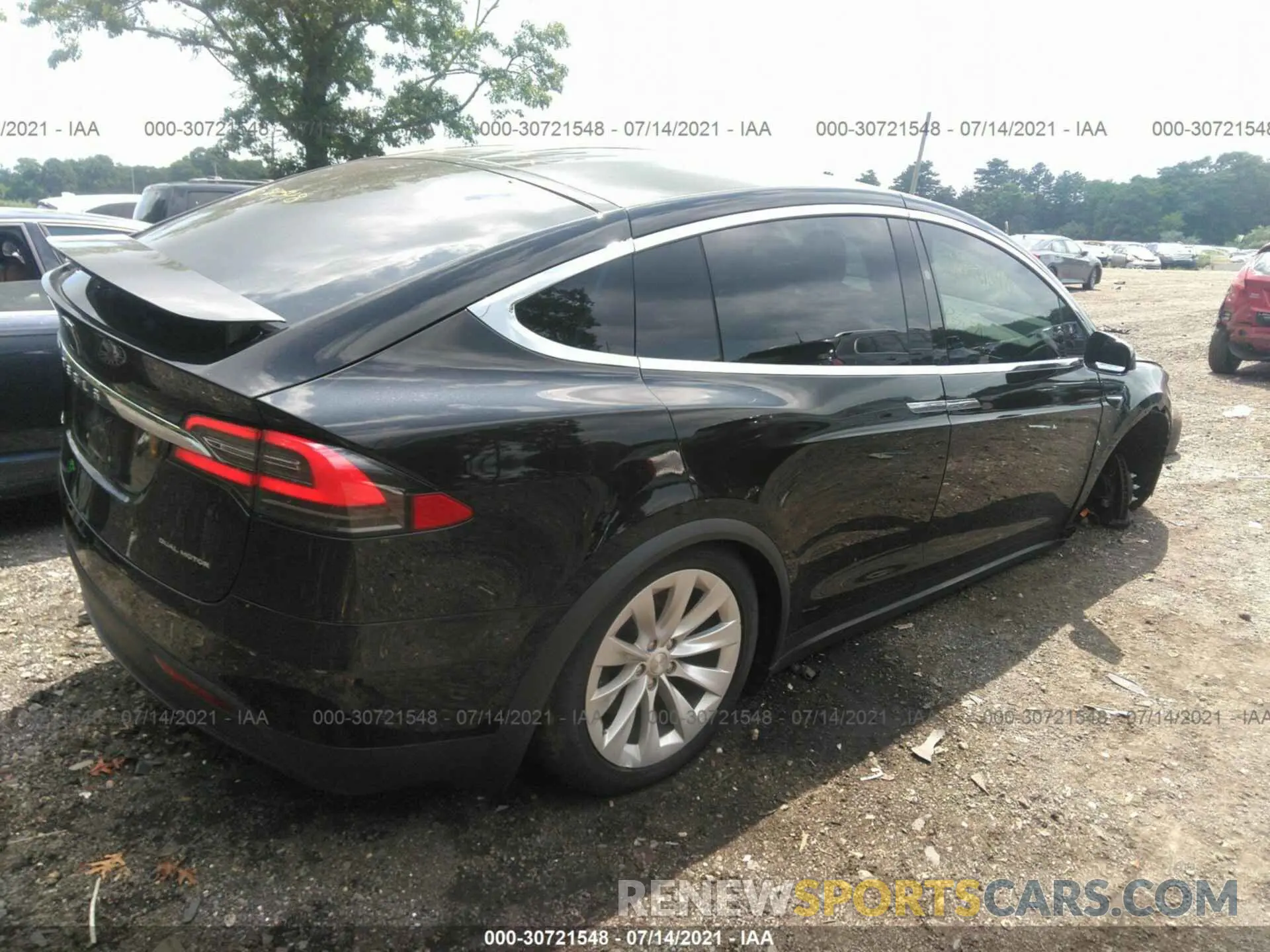 4 fotografías del automóvil dañado 5YJXCAE25LF271776 TESLA MODEL X 2020