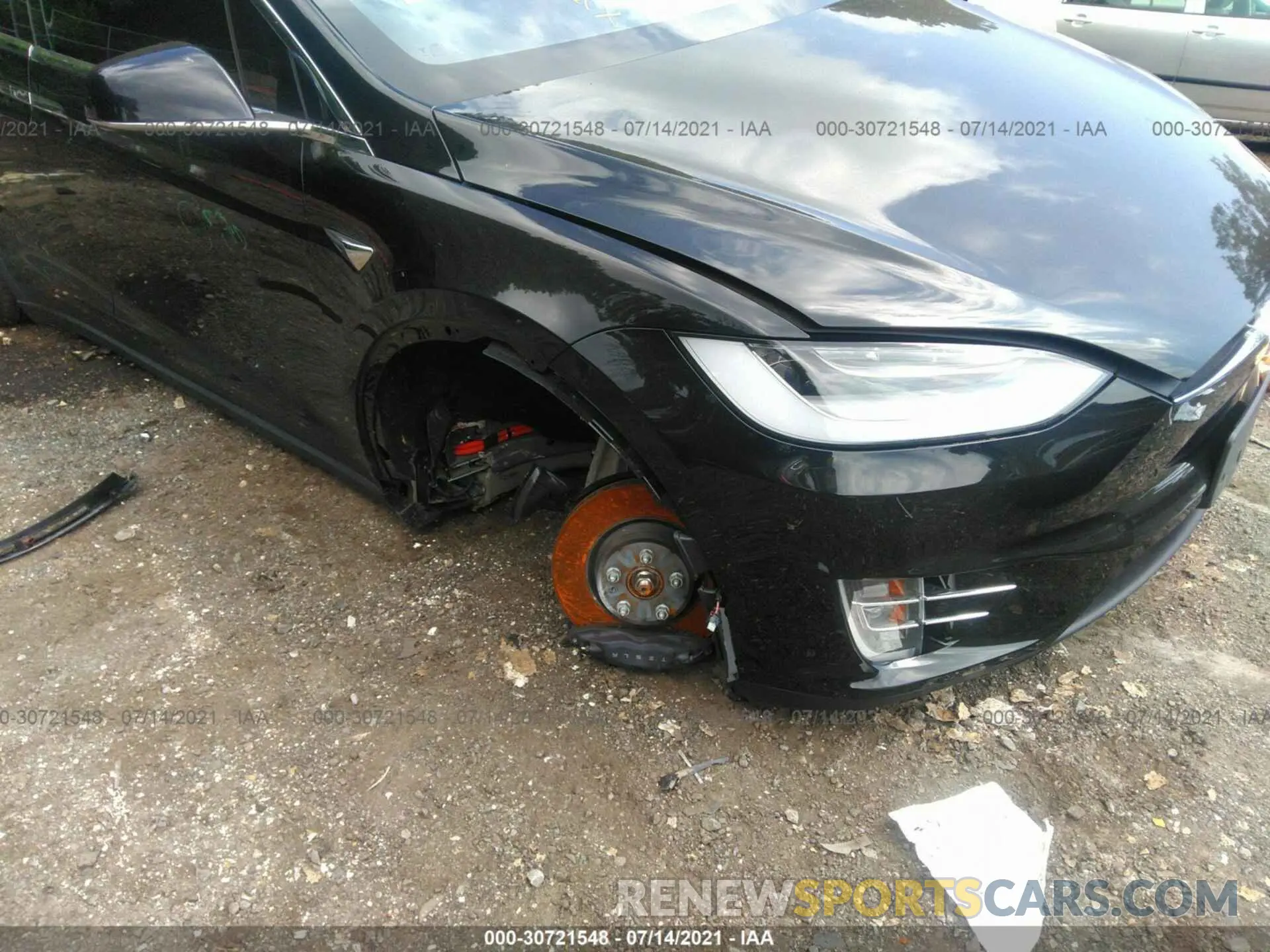6 fotografías del automóvil dañado 5YJXCAE25LF271776 TESLA MODEL X 2020