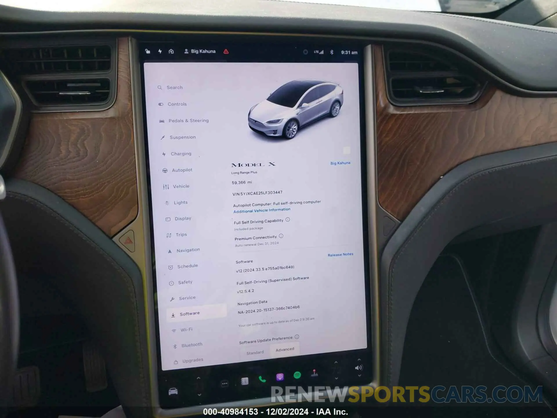 19 fotografías del automóvil dañado 5YJXCAE25LF303447 TESLA MODEL X 2020
