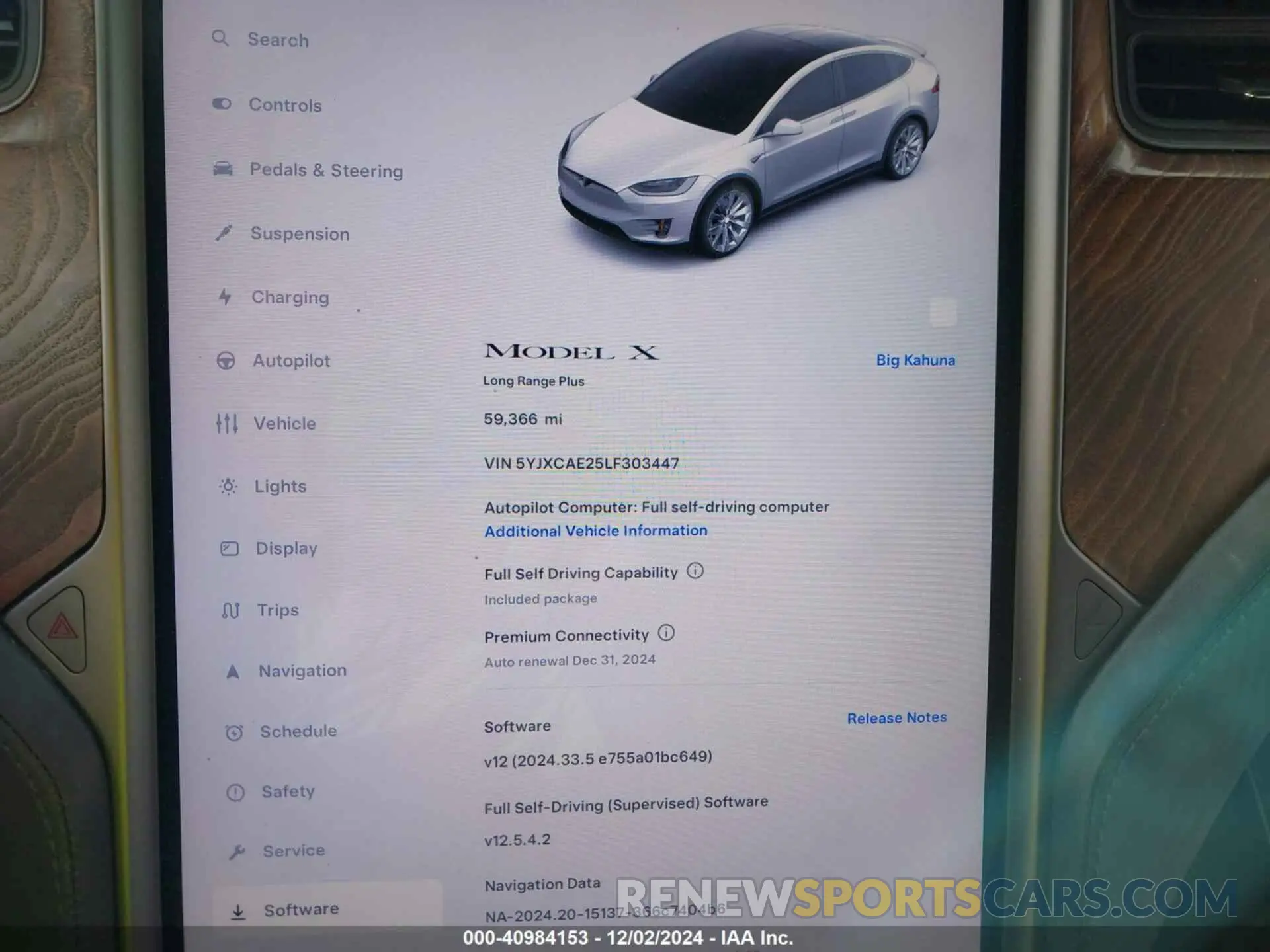 7 fotografías del automóvil dañado 5YJXCAE25LF303447 TESLA MODEL X 2020