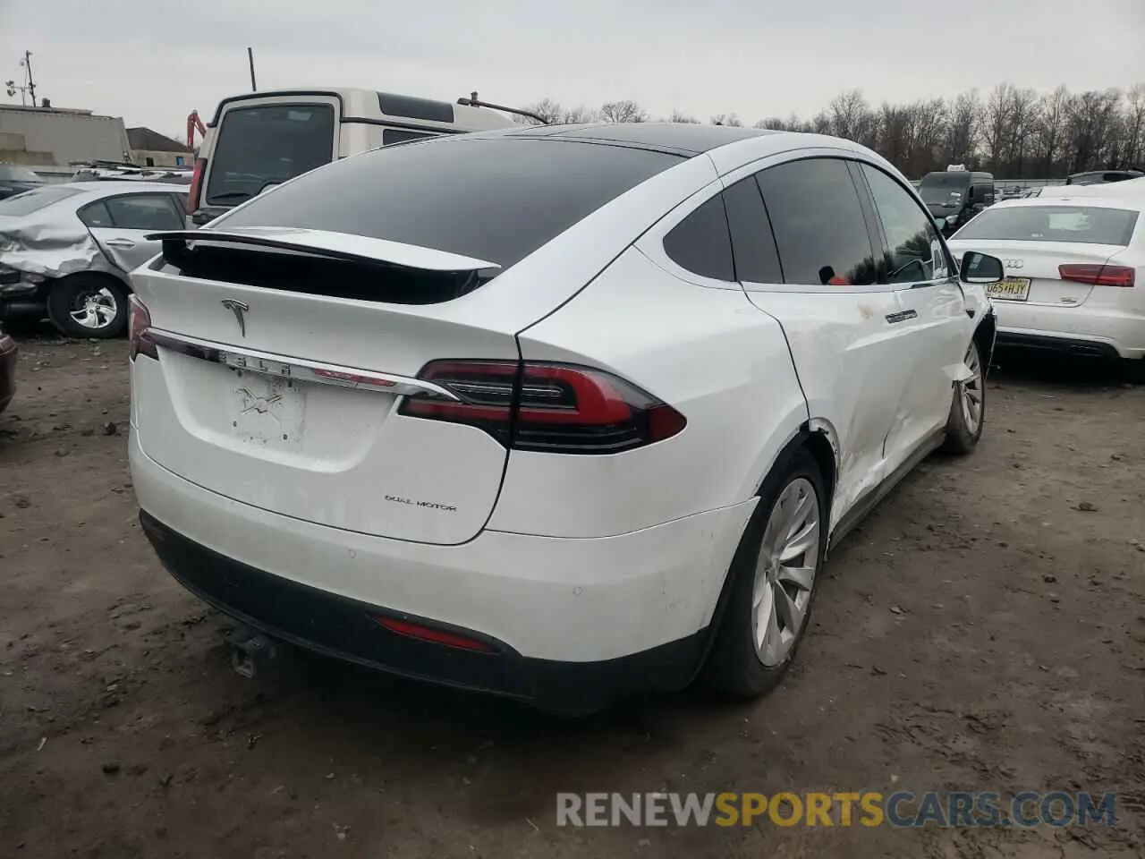 4 fotografías del automóvil dañado 5YJXCAE27LF238696 TESLA MODEL X 2020