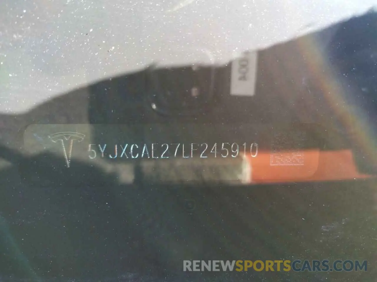 10 fotografías del automóvil dañado 5YJXCAE27LF245910 TESLA MODEL X 2020