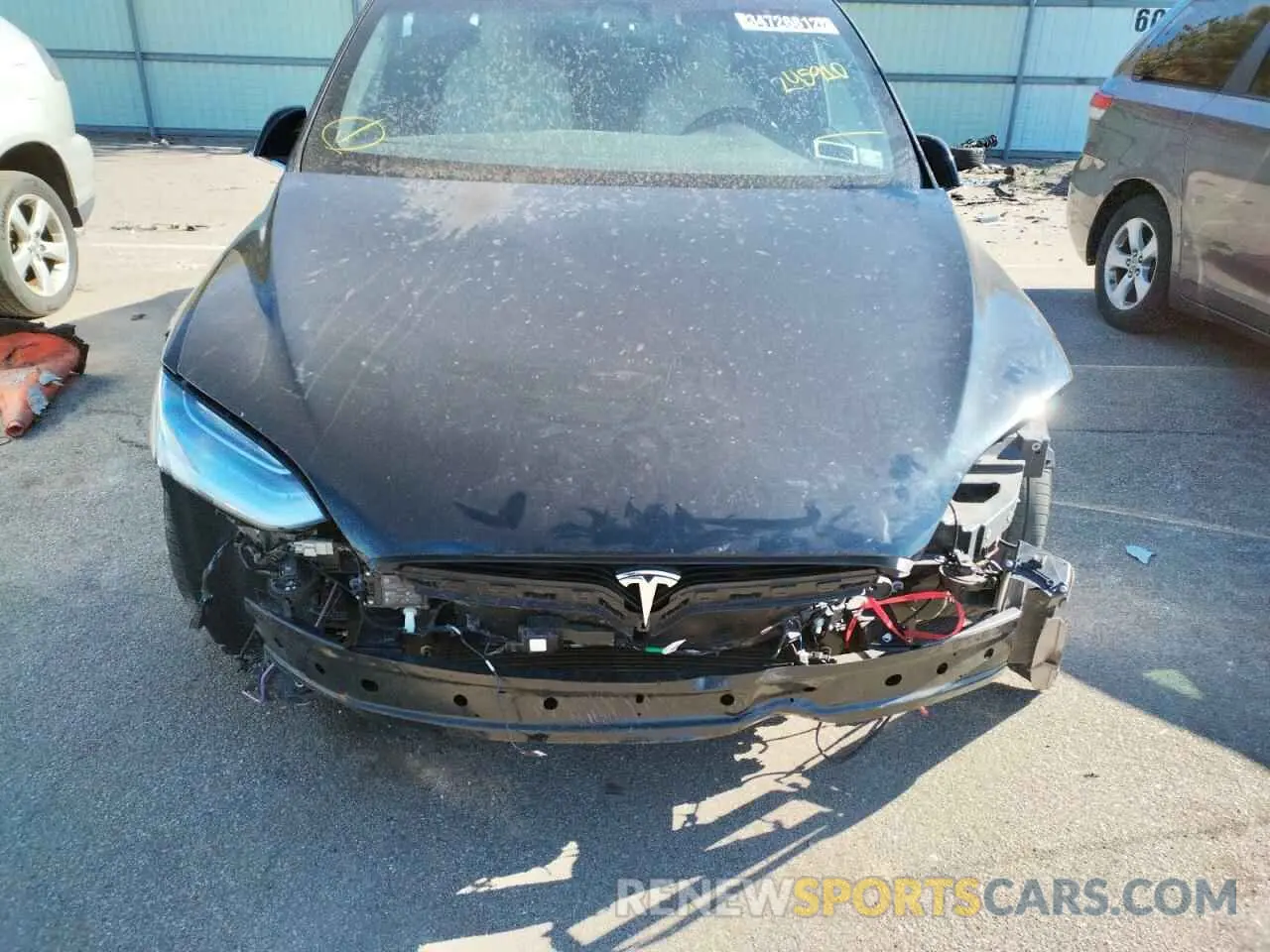 9 fotografías del automóvil dañado 5YJXCAE27LF245910 TESLA MODEL X 2020