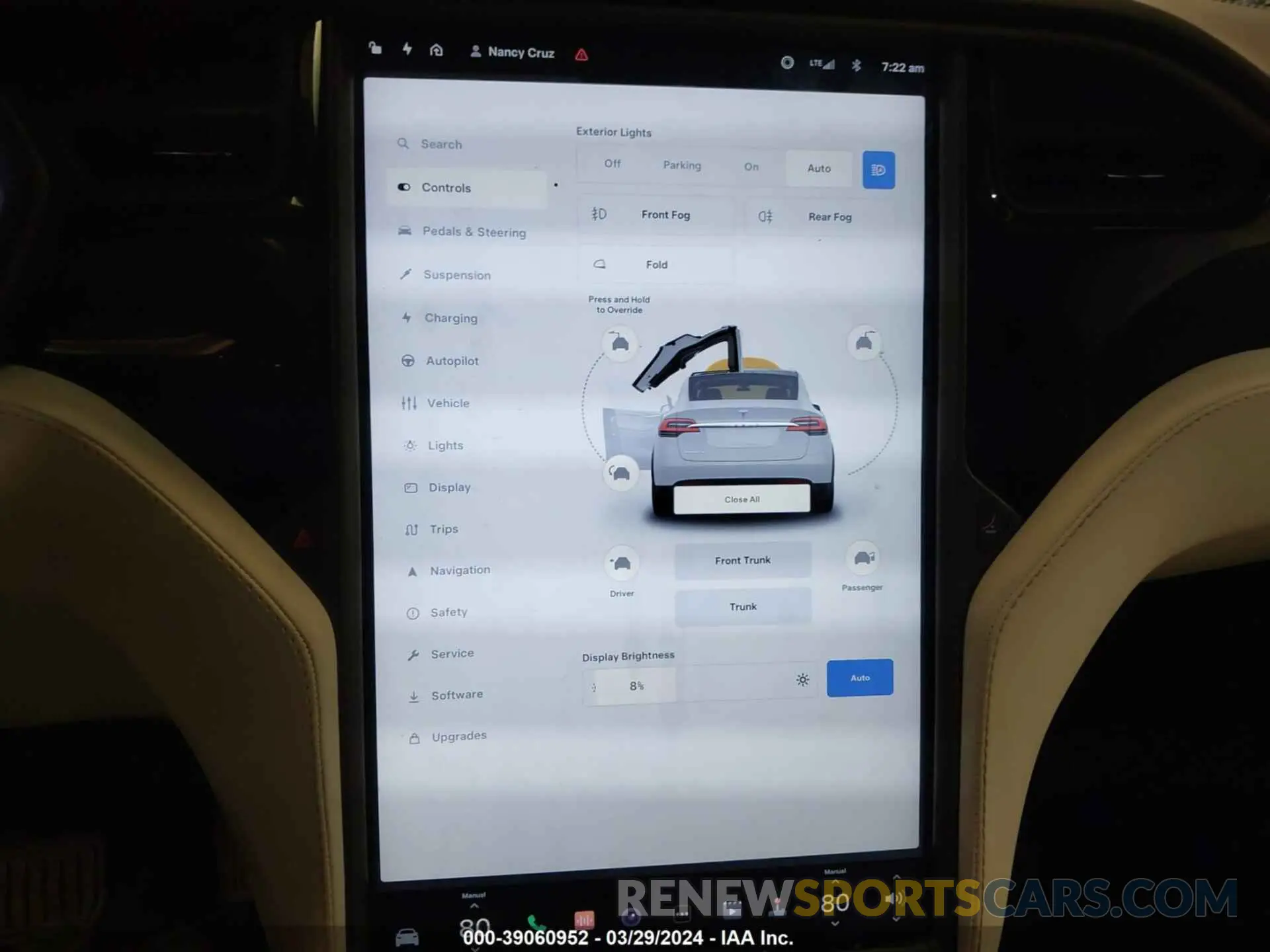 18 fotografías del automóvil dañado 5YJXCAE28LF297658 TESLA MODEL X 2020