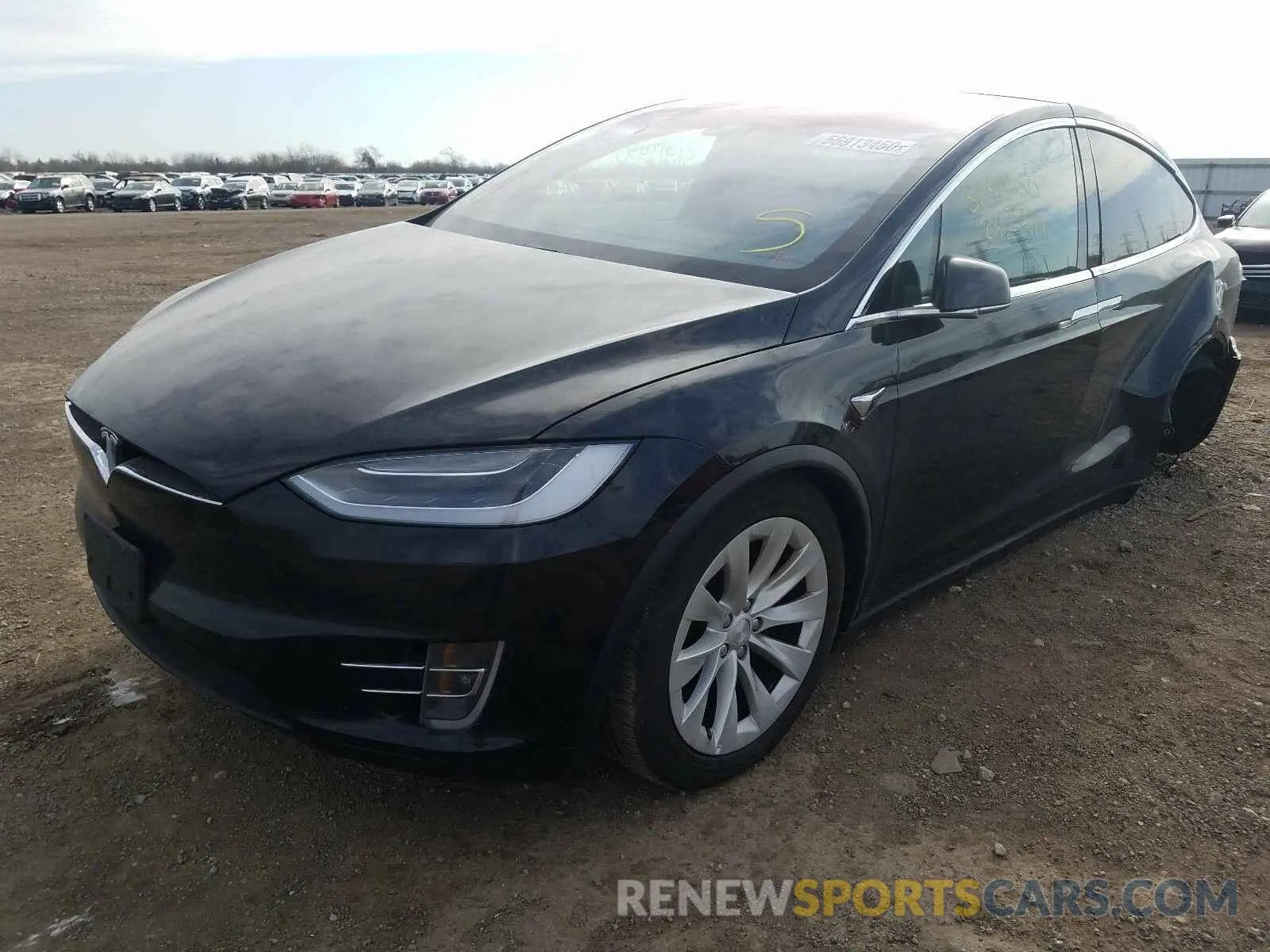 2 fotografías del automóvil dañado 5YJXCAE29LF223231 TESLA MODEL X 2020