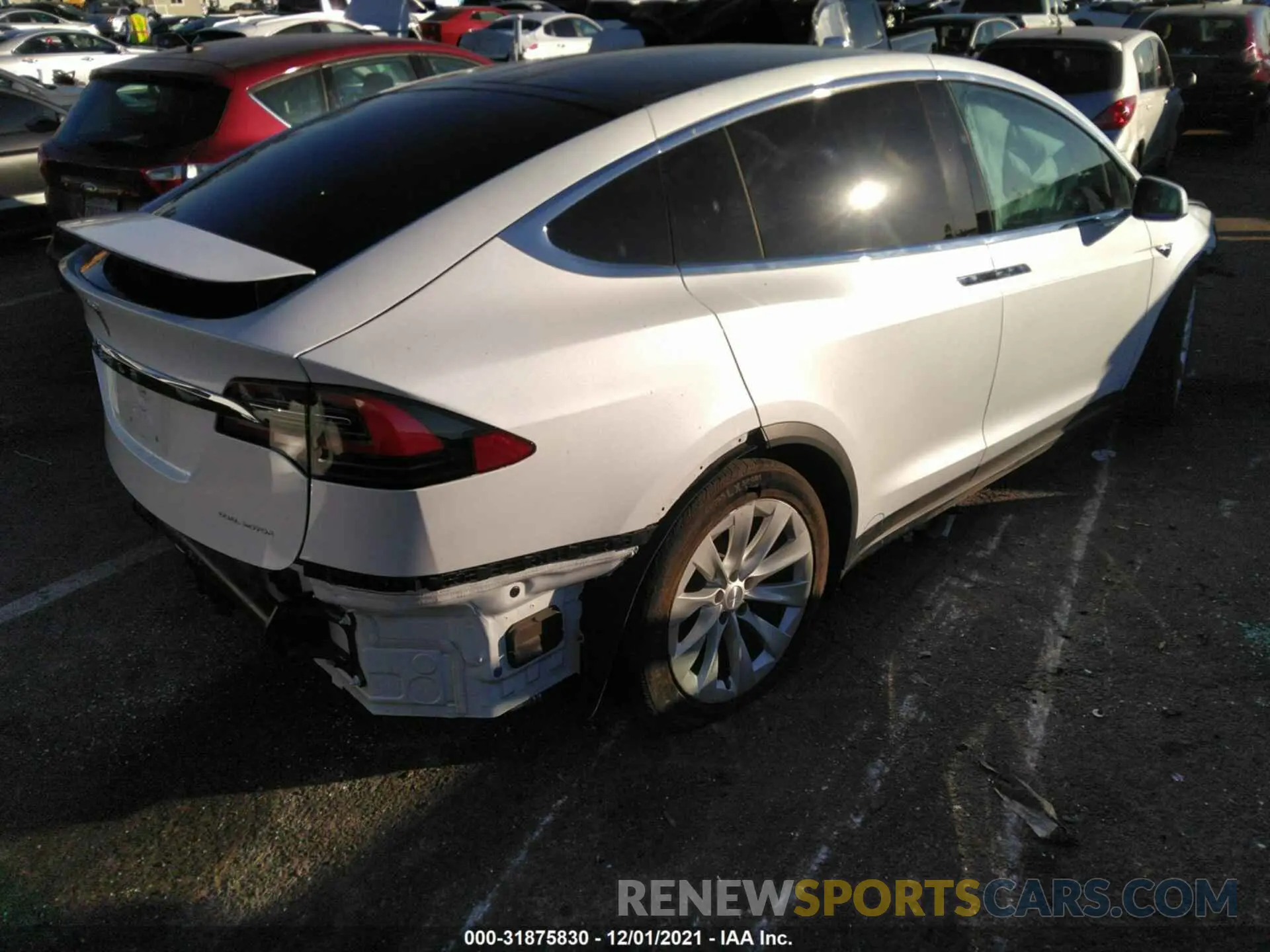 4 fotografías del automóvil dañado 5YJXCAE29LF249313 TESLA MODEL X 2020