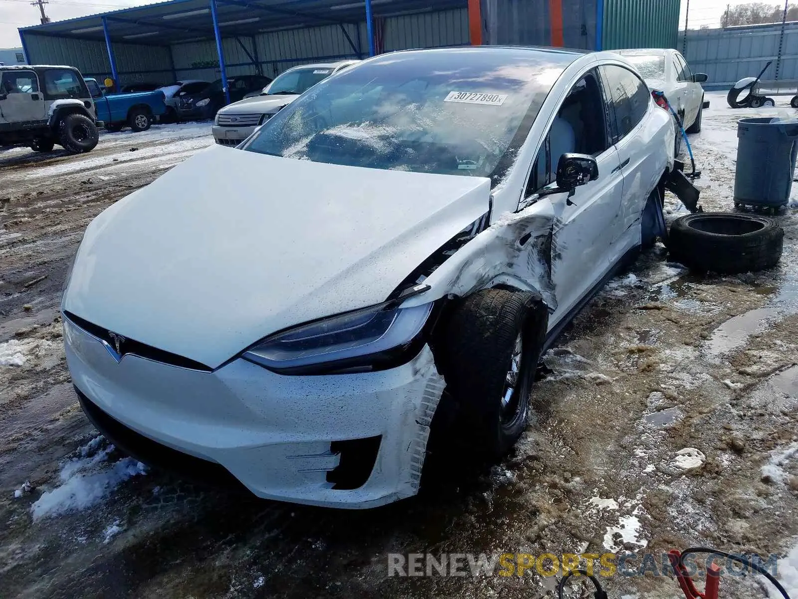 2 fotografías del automóvil dañado 5YJXCAE2XLF236554 TESLA MODEL X 2020