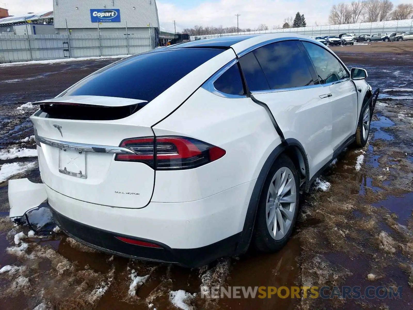 4 fotografías del automóvil dañado 5YJXCAE2XLF236554 TESLA MODEL X 2020