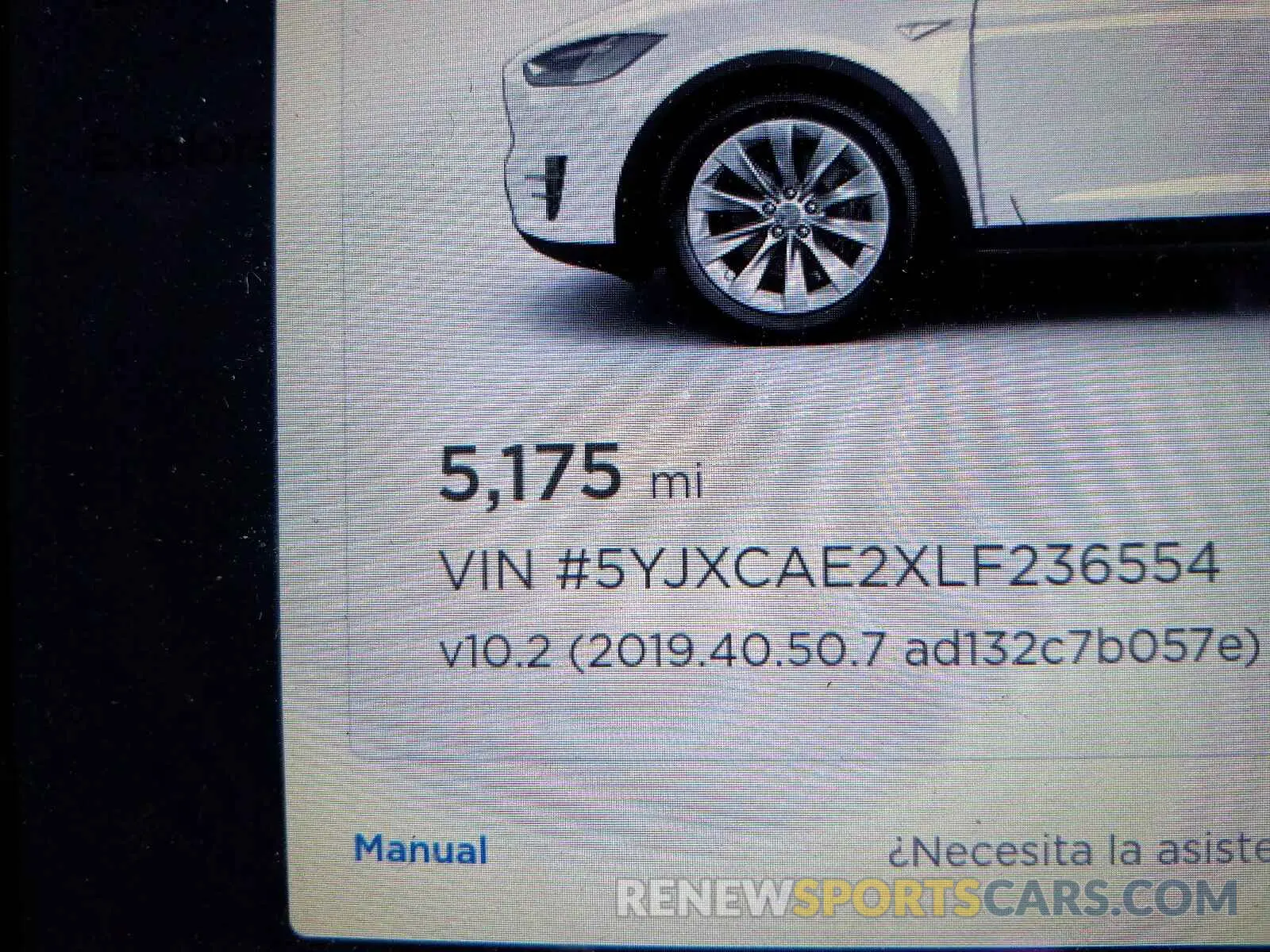 8 fotografías del automóvil dañado 5YJXCAE2XLF236554 TESLA MODEL X 2020