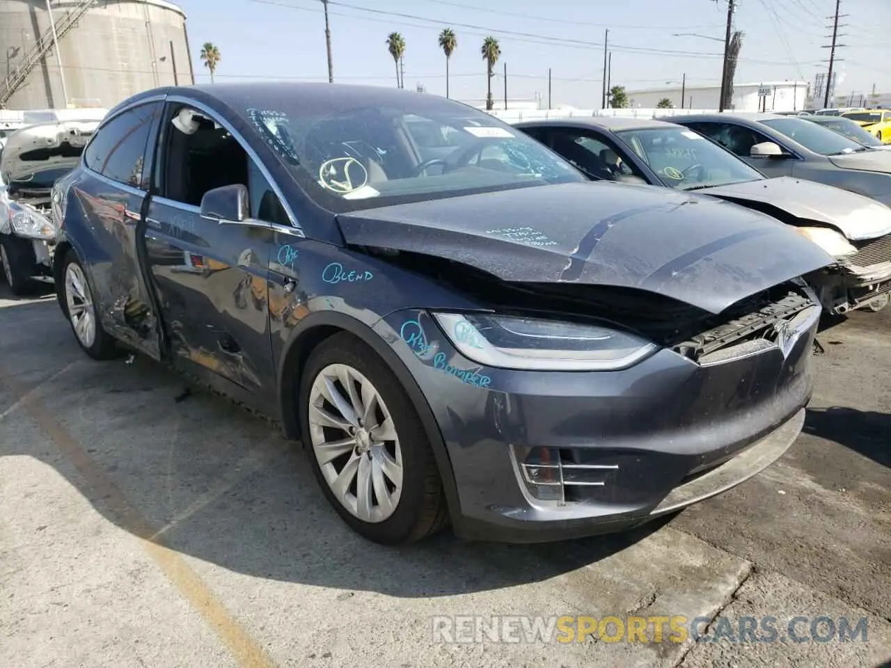 1 fotografías del automóvil dañado 5YJXCAE2XLF248039 TESLA MODEL X 2020