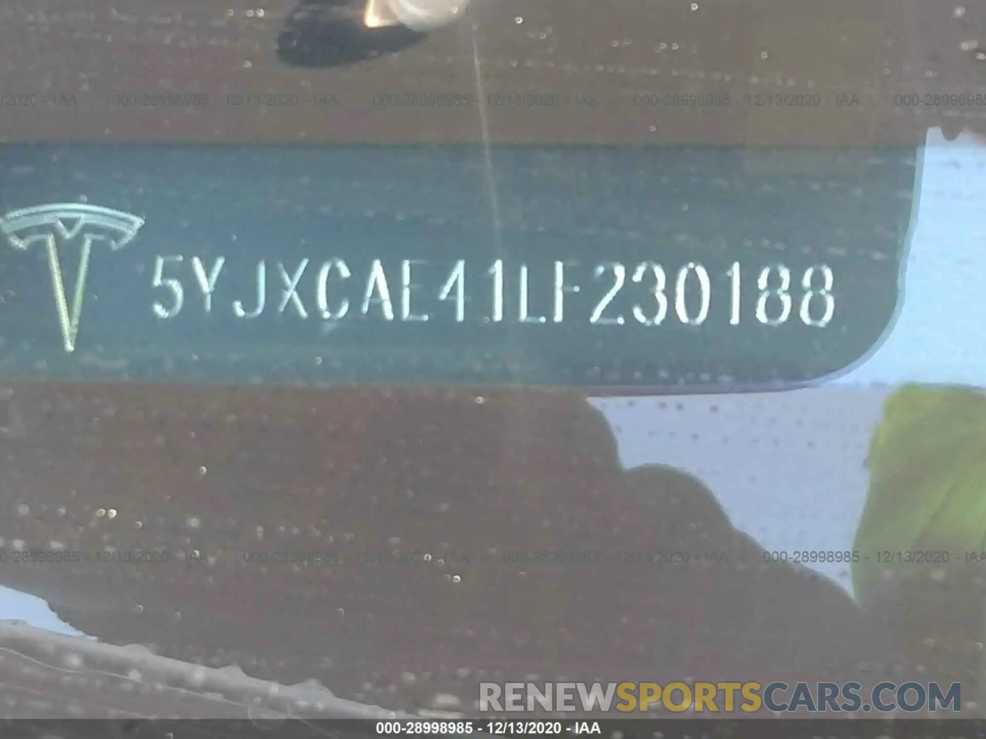 9 fotografías del automóvil dañado 5YJXCAE41LF230188 TESLA MODEL X 2020