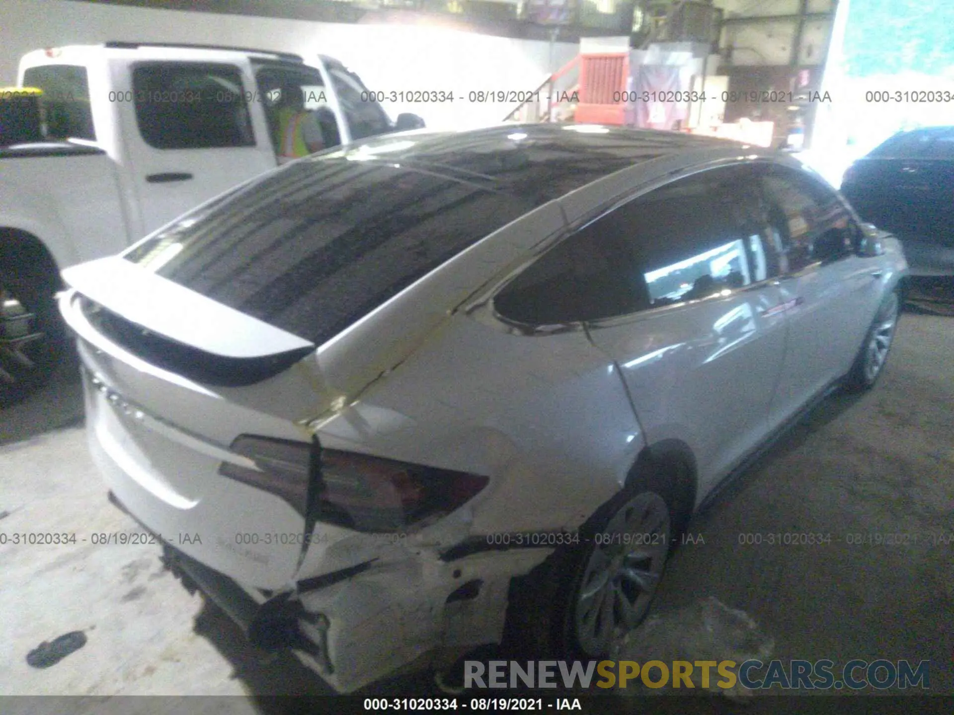 4 fotografías del automóvil dañado 5YJXCAE42LF239787 TESLA MODEL X 2020