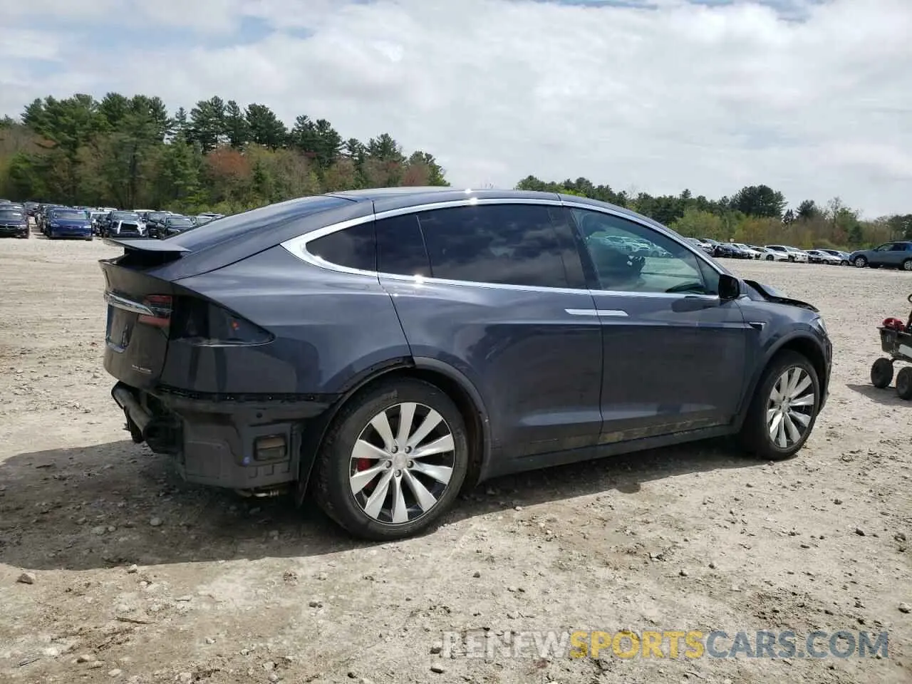 3 fotografías del automóvil dañado 5YJXCAE42LF278296 TESLA MODEL X 2020