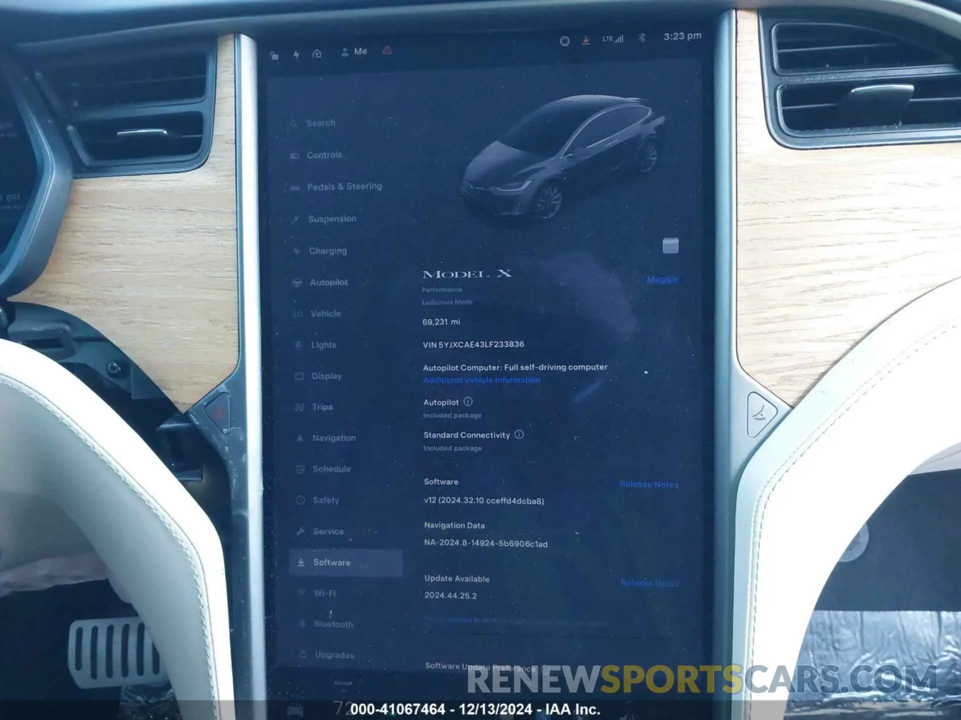 16 fotografías del automóvil dañado 5YJXCAE43LF233836 TESLA MODEL X 2020