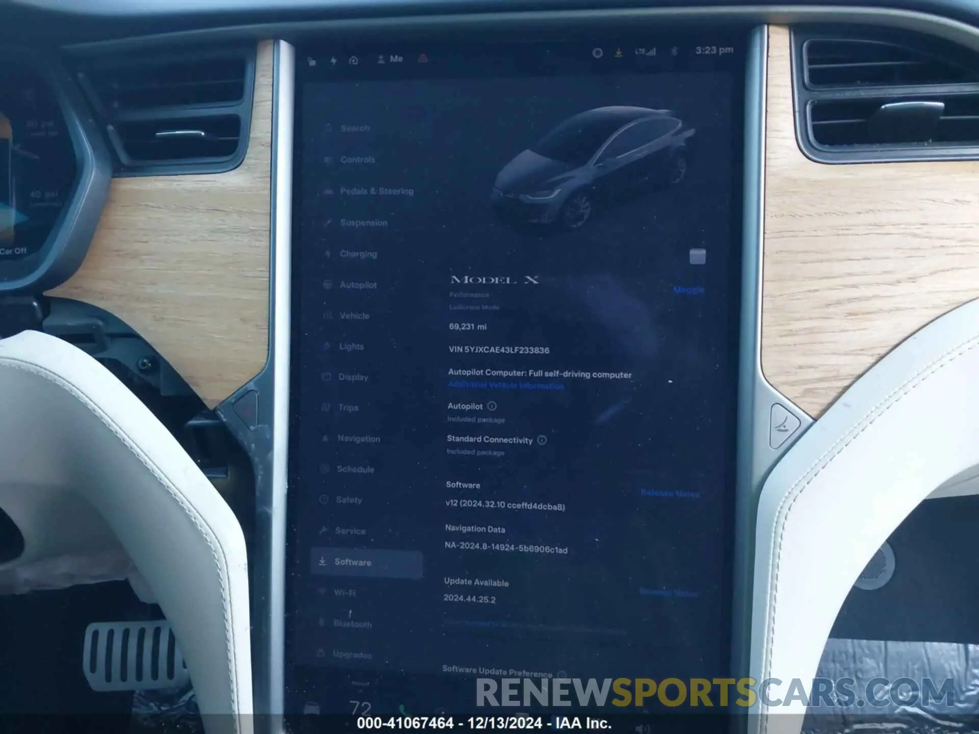 19 fotografías del automóvil dañado 5YJXCAE43LF233836 TESLA MODEL X 2020