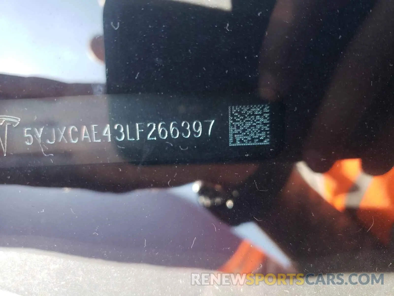 10 fotografías del automóvil dañado 5YJXCAE43LF266397 TESLA MODEL X 2020