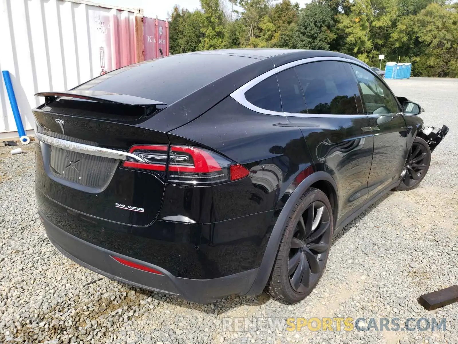 4 fotografías del automóvil dañado 5YJXCAE45LF298915 TESLA MODEL X 2020