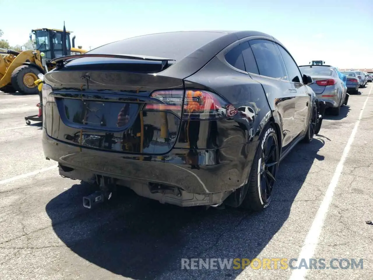 4 fotografías del automóvil dañado 5YJXCAE47LF261008 TESLA MODEL X 2020
