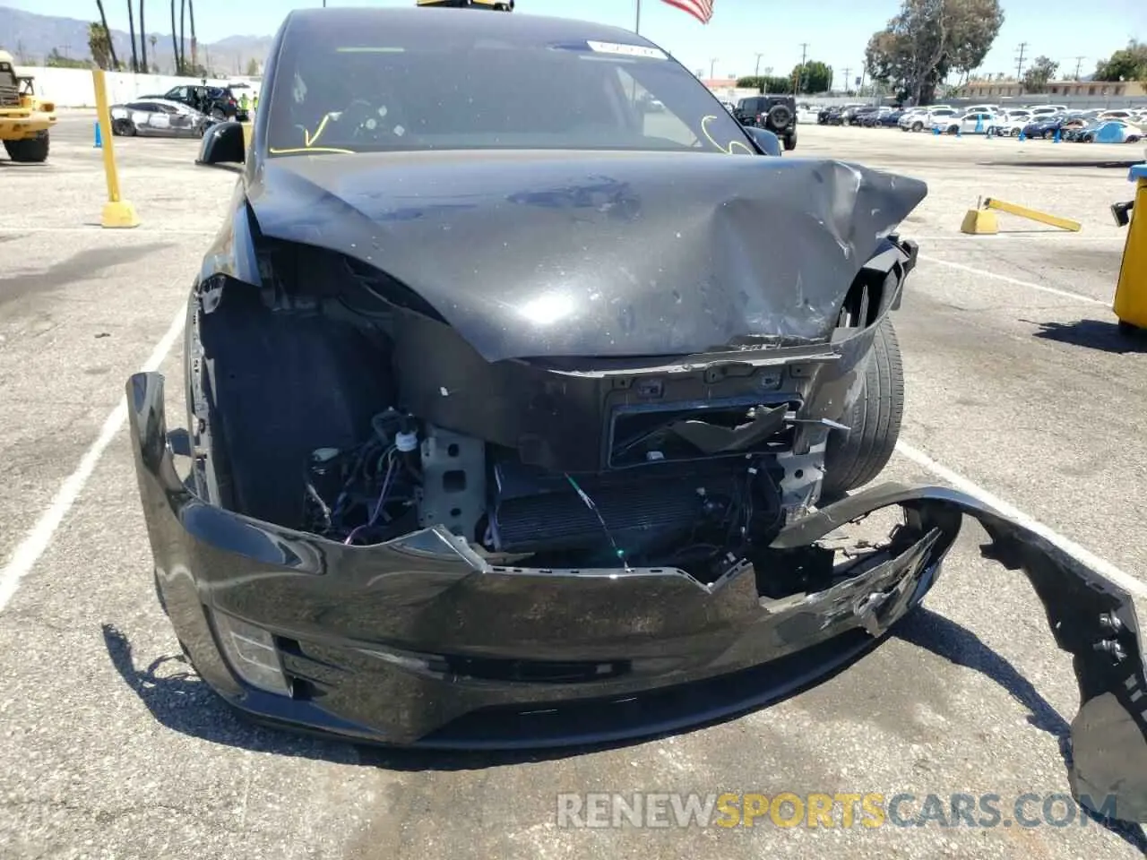 9 fotografías del automóvil dañado 5YJXCAE47LF261008 TESLA MODEL X 2020