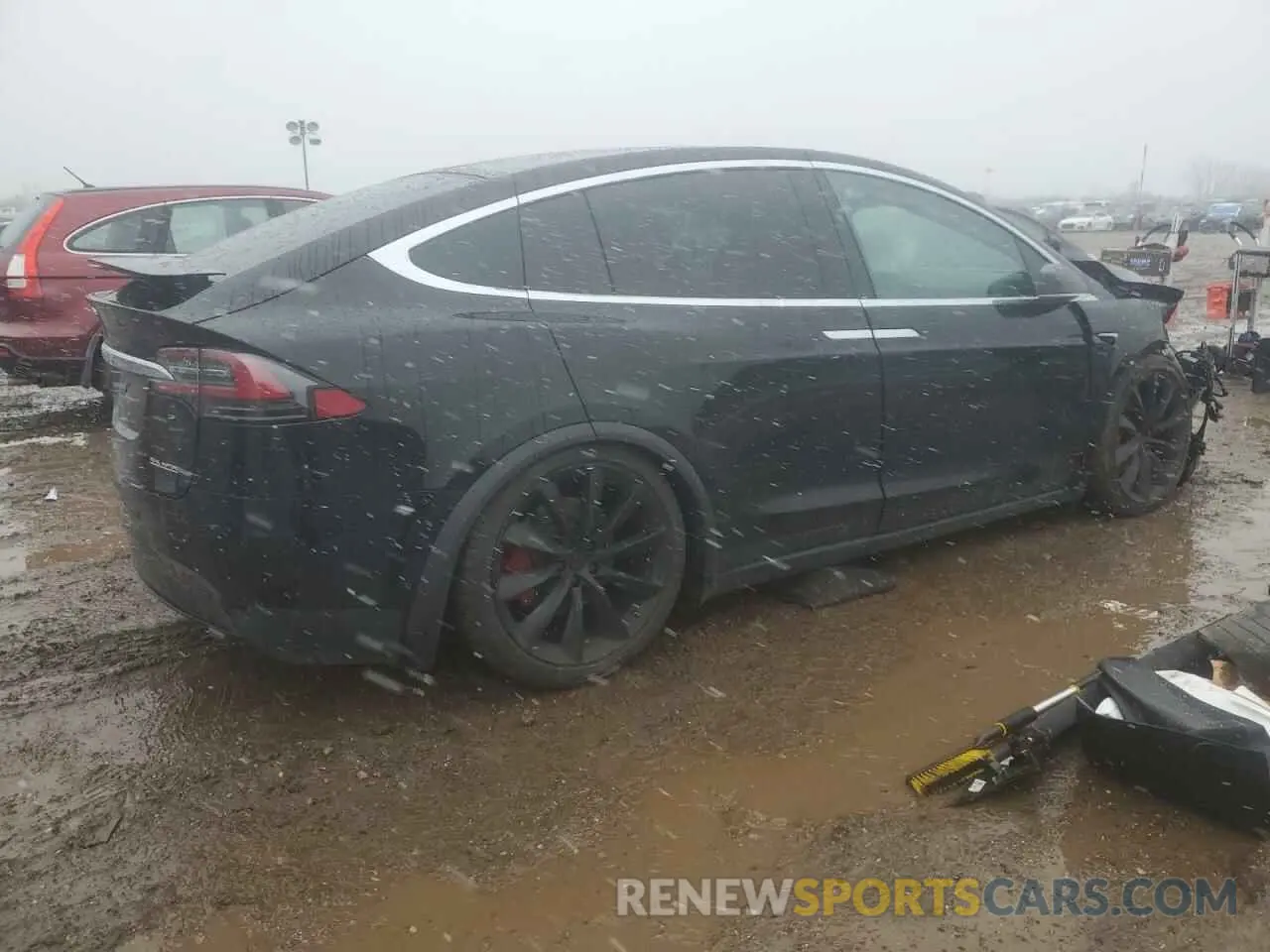 3 fotografías del automóvil dañado 5YJXCAE4XLF237575 TESLA MODEL X 2020